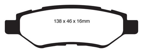 EBC 08-13 Cadillac CTS 3.0 Redstuff Rear Brake Pads - DP31829C