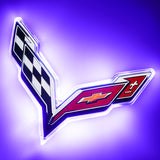 Oracle Corvette C7 Rear Illuminated Emblem - Dual Intensity - UV/Purple - 3655-007