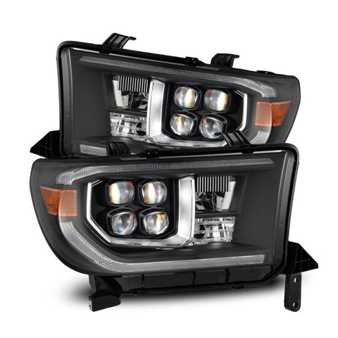 AlphaRex 07-13 Toyota Tundra / 08-17 Sequoia NOVA LED Proj HL Black w/Actv Light Seq. Sig + DRL - 880818