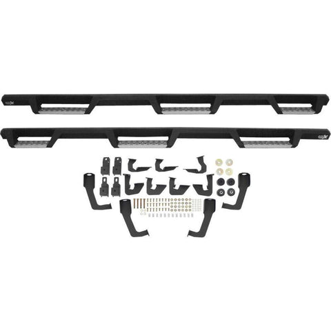Westin/HDX 07-19 Chevrolet Silverado 2500 8ft Drop Wheel to Wheel Nerf Step Bars - Textured Black - 56-5345852