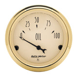 AutoMeter Gauge Oil Press 2-1/16in. 100PSI Elec Golden Oldies - 1528