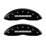 MGP 4 Caliper Covers Engraved Front & Rear Hummer Black finish silver ch - 52002SHUMBK