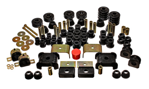 Energy Suspension 73-80 Chevy/GMC 4WD (W/ Stock Front Springs) Black Hyper-flex Master Bushing Set - 3.18104G