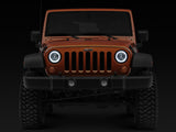 Raxiom 07-18 Jeep Wrangler JK LED Halo Headlights- Chrome Housing (Clear Lens) - J121871