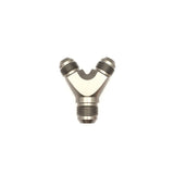 DeatschWerks 8AN Male Flare to 8AN Male Flare to 10AN Male Flare Y Fitting - Anodized Matte Black - 6-02-0703-B