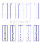 King Engine Bearings Chrysler 300 Srt8 (Size 0.26) pMaxBlack Coated Main Bearing Set - MB5840XP.026
