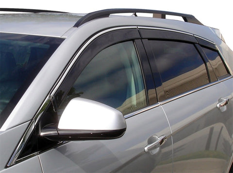AVS 10-17 Cadillac SRX Ventvisor Low Profile Deflectors 6pc - Smoke w/Chrome Trim - 796003