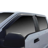 Westin 2015-2018 Ford F-150 SuperCrew Slim Wind Deflector 4pc - Smoke - 72-37444
