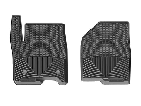 WeatherTech 2019+ Chevrolet Silverado 1500 Crew Cab Front Rubber Mats - Black - W489