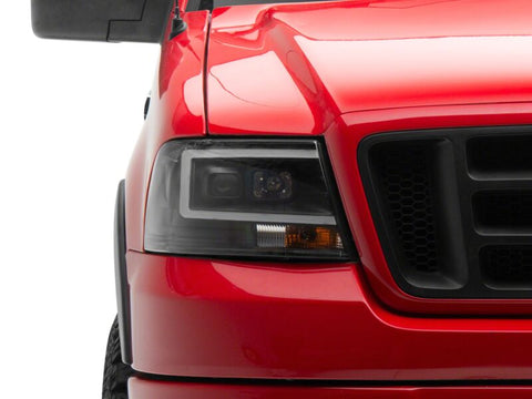 Raxiom 04-08 Ford F-150 Axial Series Projector Headlights- Black Housing- Clear Lens - T569352