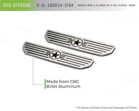 DV8 Offroad 2018-2019 Jeep Gladiator JL Rear Sill Plates - D-JL-180014-SIL4