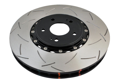 DBA 08+ EVO X Front Slotted 5000 Series 2 Piece Rotor Assembled w/ Black Hat - 52224V2BLKS