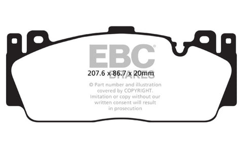 EBC 12+ BMW M5 4.4 Twin Turbo (F10) Redstuff Front Brake Pads - DP32148C