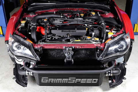 GrimmSpeed 2008-2014 Subaru STI Front Mount Intercooler Kit Black Core / Black Pipe - 090254