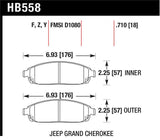 Hawk 06-10 Jeep Commander / 05-10 Grand Cherokee Front LTS Street Brake Pads - HB558Y.710
