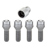 McGard Wheel Lock Bolt Set - 4pk. (Cone Seat) M14X1.5 / 17mm Hex / 29.0mm Shank Length - Chrome - 27181