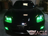 Oracle 05-13 Chevrolet Corvette C6 LED Fog Light Halo Kit - Green - 1176-004
