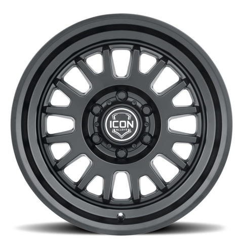 ICON Anza 17x8.5 6x5.5 0mm Offset 4.75in BS 106.1mm Hub Bore Satin Black Wheel - 8217858347SB