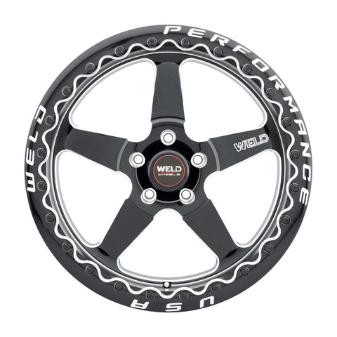 Weld S904 17X10 Ventura Drag Beadlock 5X135 ET10 BS5.9 Gloss Black MIL Dia 87.1 - S90470086P10