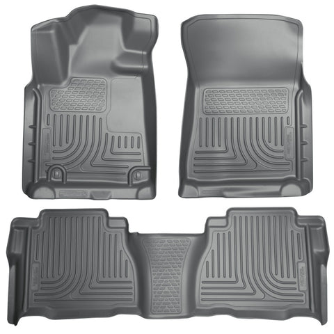 Husky Liners 2012 Toyota Tundra Double/CrewMax Cab WeatherBeater Combo Gray Floor Liners - 98582