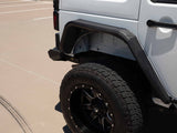 Road Armor 07-18 Jeep Wrangler JKU 4DR Stealth Rear Fender Flare Body Armor - Tex Blk - 507AFR0B