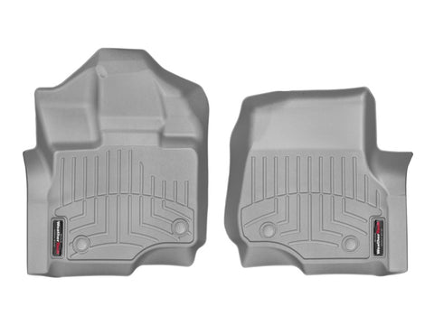 WeatherTech 2015+ Ford F-150 (Fits SuperCrew and SuperCab Dual Floor Posts) Front FloorLiner - Grey - 466971