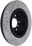 StopTech 2011-2013 BMW 535i / 2012-2016 BMW 640i Slotted & Drilled Rear Left Brake Rotor - 127.34131L