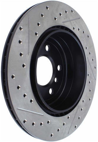 StopTech 2011-2013 BMW 535i / 2012-2016 BMW 640i Slotted & Drilled Rear Left Brake Rotor - 127.34131L