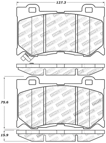 StopTech Performance 09-13 Infiniti FX35/FX37/FX45/FX50/08-13 G37 / 09-12 370Z Front Brake Pads - 309.13460