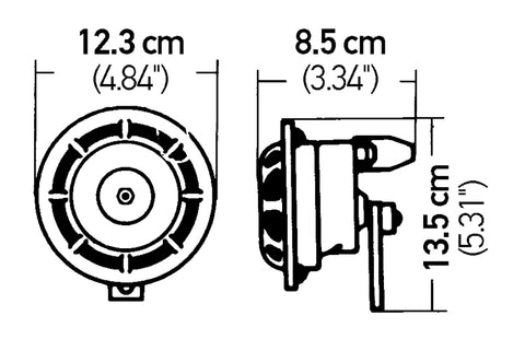 Hella Supertone Horn Set 24V 84w Black - 003399101