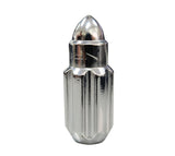 NRG 500 Series M12 X 1.5 Bullet Shape Steel Lug Nut Set - 21 Pc w/Lock Key - Silver - LN-LS500SL-21