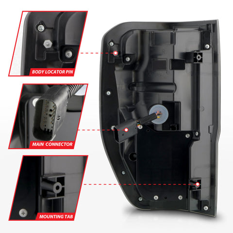 ANZO 19-22 Ford Ranger Full LED Taillights w/ Lightbar Sequential Signal Black Housing/Clear Lens - 311446