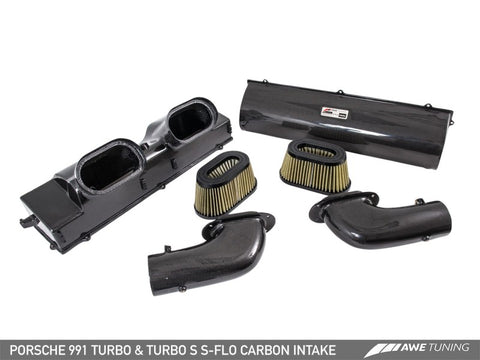 AWE Tuning Porsche 991 (991.2) Turbo and Turbo S S-FLO Carbon Intake - 2660-13040