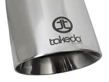aFe Takeda 304 Stainless Steel Clamp-On Exhaust Tip 2.5in. Inlet / 4.5in. Outlet / 9in. L - Polished - 49T25454-P09