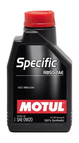 Motul 5L OEM Synthetic Engine Oil ACEA A1/B1 Specific RBS0-2AE 0W20 - 106045