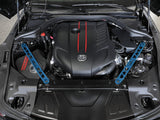 aFe CONTROL 304 Stainless Steel Front Suspension Strut Brace Blue - Toyota GR Supra (A90) 20-21 - 450-721003-L
