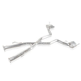 Stainless Works 2018 Jeep TrackHawk 6.2L 3in Catback System X-Pipe Turbo S-Tube Muffler Stock Exit - JEEP1862CB-S