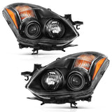 ANZO 2010-2013 Nissan Altima Projector Headlight Black (Halogen Type) - 121548