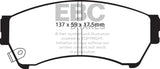 EBC 06-09 Ford Fusion 2.3 Redstuff Front Brake Pads - DP31765C
