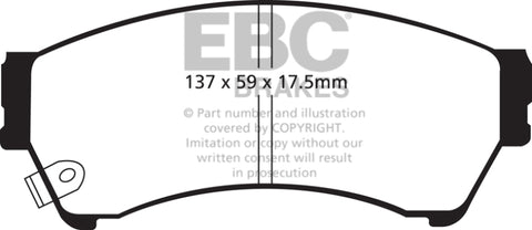EBC 06-09 Ford Fusion 2.3 Greenstuff Front Brake Pads - DP21765