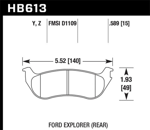 Hawk Performance Ceramic Street Brake Pads - HB613Z.589