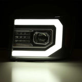 AlphaRex 07-13 GMC Sierra 1500 (No Clsc) LUXX-Series LED Proj HL Chrome w/Actv Lgt & Seq.Sig / DRL - 880096