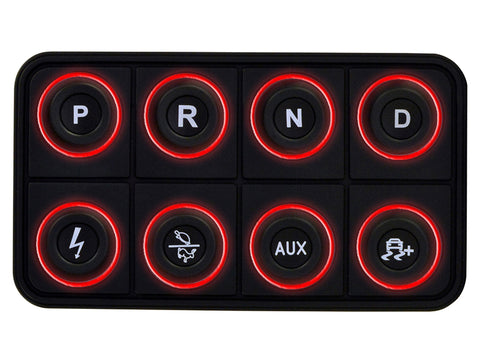 AEM EV 8 Button Keypad CAN Based Programmable Backlighting - 30-8400