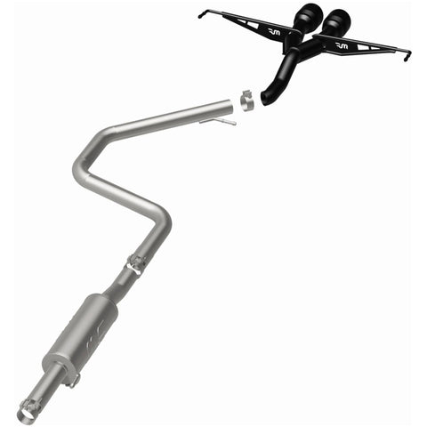 MagnaFlow 2019 Hyundai Veloster 1.6L 2.5in Center Exit Stainless Steel Cat-Back Exhaust w/Blk Tips - 19455