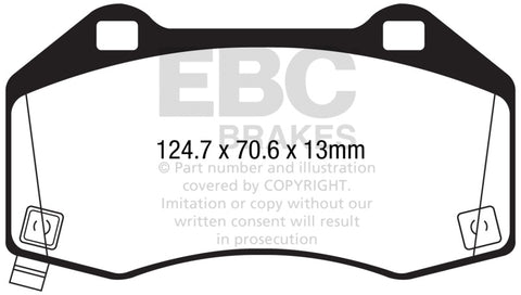 EBC 2016+ Mazda Miata MX-5 / 17-20 Fiat 124 Spider Abarth Yellowstuff Front Brake Pads - DP42286R