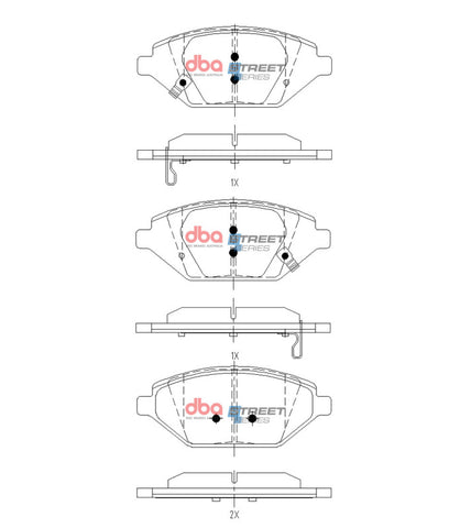 DBA 16-22 Chevrolet Spark Front Street Series Brake Pads - DB15140SS