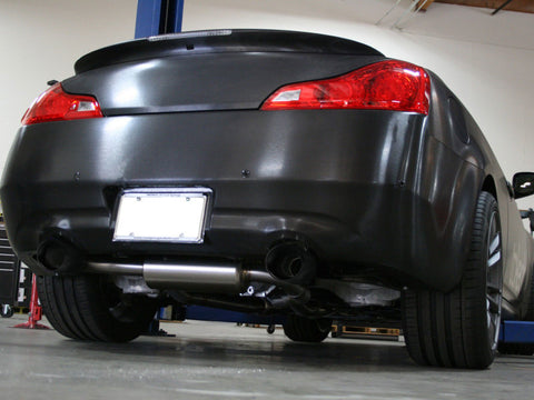 aFe Takeda 2-1/2 in 304 SS Cat-Back Exhaust System Infiniti G37 08-13/Q60 14-15 V6-3.7 w/ Black Tips - 49-36103-B