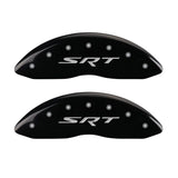 MGP 4 Caliper Covers Engraved Front & Rear SRT Black finish silver ch - 42002SSRTBK
