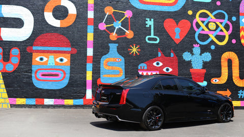 Corsa 2016-2019 Cadillac ATS 3.6T 4in Inlet / 4in Outlet Twin Black Tip Kit (For Corsa Exhaust Only) - 14479BLK