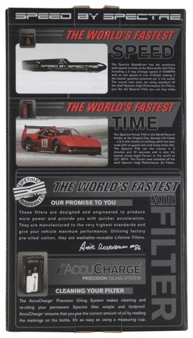 Spectre 2008 Acura TSX 2.4L L4 F/I Replacement Panel Air Filter - HPR9564